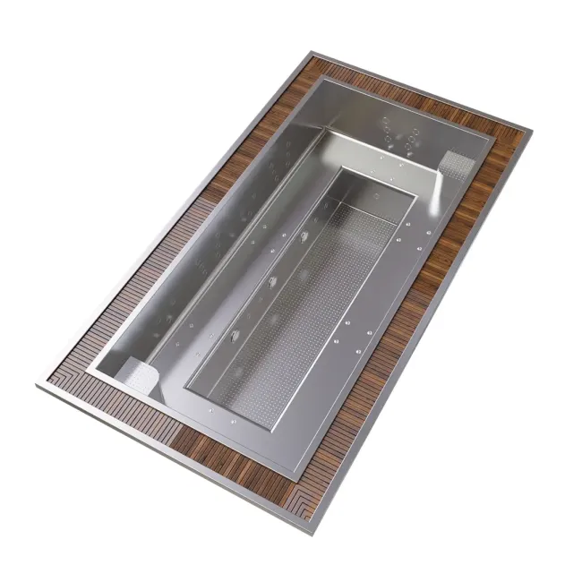 Piscina de aço inoxidável Innoluxe, capacidade para 10 pessoas - Aquavia Spa 2